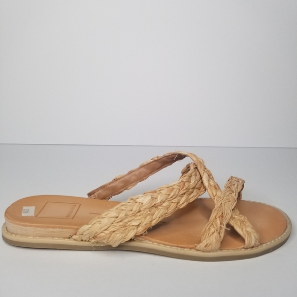 DOLCE VITA Nebi Woven Raffia Slide Braided Strap Sandal - Picture 2 of 8